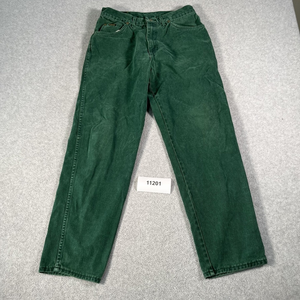Vintage H.I.S Jeans Men 33x30 Green Denim Medium Wash Cotton Straight Leg Casual